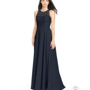 Azazie bridesmaid dress-Navy blue